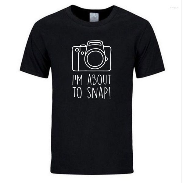 T-shirts pour hommes 2022 été je suis sur le point de prendre un appareil photo Pographer présent drôle blague Humor imprimé T-shirt chemise pour hommes