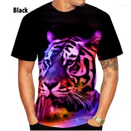 Heren t shirts 2022 Summer Men and Women Fashion 3D printen Dream Tiger unisex grappige korte mouwen tee tops pullover
