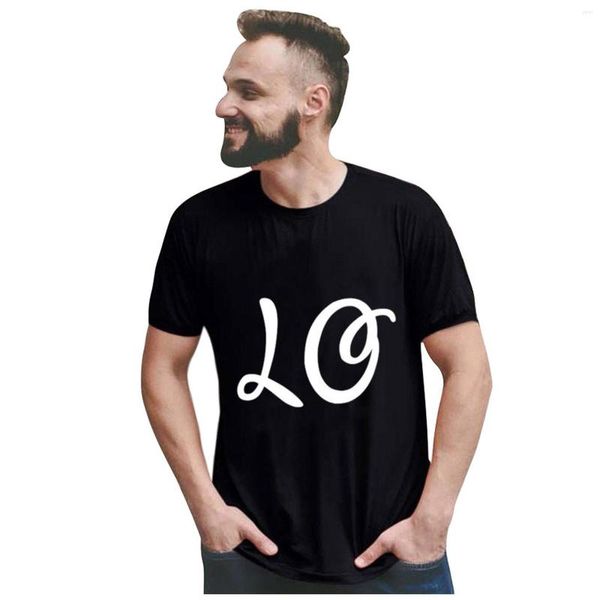 Camisetas de verano 2022 para hombre y mujer, camisetas informales con estampado de letras del Día de San Valentín y cuello redondo, camisetas de gran tamaño, ropa de calle, Camiseta #35