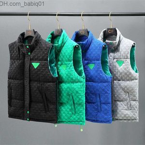 Heren Vest Winter Nieuwe Stand Kraag Verdikte heren Vest Dons Katoen Clip Mouwloos Vest Sport Jas T230914