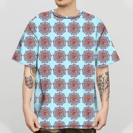 T-shirts van heren 2022 Zomer Klein Patroon Gedrukt T-shirt Casual Oversized Korte Mouw Streetwear Hip Hop 3D Top Grappig