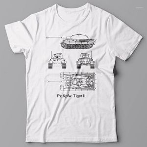 T-shirts van heren 2022 t-shirt Battle Tank KPFW Tiger II - T-shirt, Militair Duitsland WOII, World of Tanks