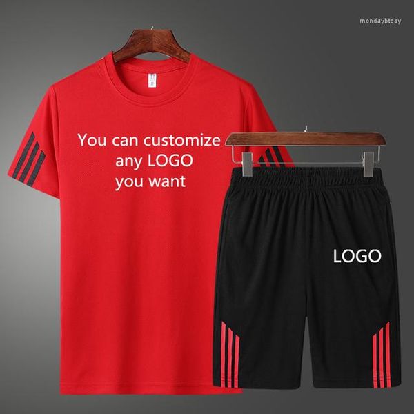 T-shirts pour hommes 2022Summer Can LOGO personnalisé impression décontracté T-shirt pour hommes haute qualité coton à manches courtes Shorts costume deux pièces