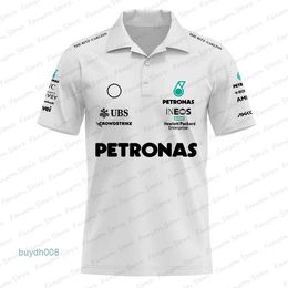 T-shirts pour hommes 2023/2024 Nouveau F1 Formula One Racing Team Polos Fan Polo d'été Sweat-shirt Lewis 44 George 63 Driver Hbe0