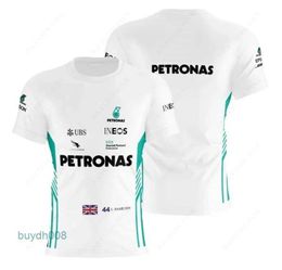 T-shirts pour hommes 2023/2024 nouvelle équipe de course de formule 1 F1 Petronas Motorsport Fans de voiture été séchage rapide maillots respirants D5l6
