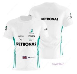 Heren T-shirts 2023/2024 Nieuwe F1 Formule 1 Racing Team Petronas Motorsport Auto Fans Zomer Sneldrogende Ademende Jerseys Enex