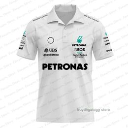 T-shirts pour hommes 2023/2024 Nouveau F1 Formula One Racing Team Polos Fan Polo d'été Sweat-shirt Lewis 44 George 63 Driver H3ty