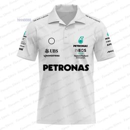 T-shirts pour hommes 2023/2024 Nouveau F1 Formula One Racing Team Polos Fan Polo d'été Sweat-shirt Lewis 44 George 63 Driver Of3u