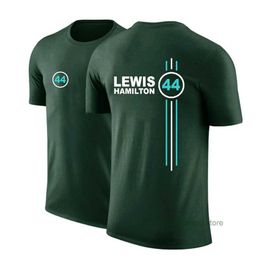 T-shirts pour hommes 2023/2024 Nouvelle équipe de course de Formule 1 F1 Summer Racer Lewis Hamilton Fans à manches courtes No.44 surdimensionné hommes/femmes Streetwear 2371
