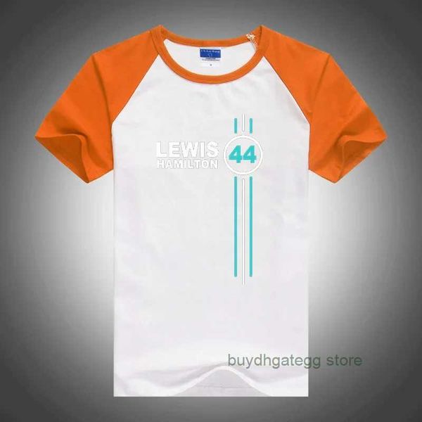 T-shirts pour hommes 2023/2024 Nouveau pilote de l'équipe de course de Formule 1 F1 Lewis Hamilton Digital 44 Haute qualité Casual Sports de tous les jours Tendance Lâche Manches courtes Vêtements R6g6
