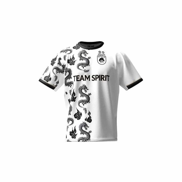 T-shirts masculins 2023/24 Spirit Team New Dragon Jersey 3D Print Mens E-Sport Round Neck Summer Summer T-shirt Custom Fashion Male Uniform Clothes T240505