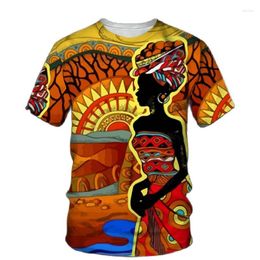 T-shirts Voor Mannen 2023 3D Afrikaanse Harajuku T-shirt Zomer Casual O-hals Korte Mouw Mode Trend Retro Kleding Straat Kleding hip Hop