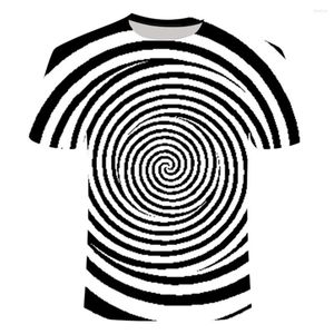 T-shirts pour hommes 2023 Impression numérique 3D Image dynamique T-shirt à col rond Effet sportif Été