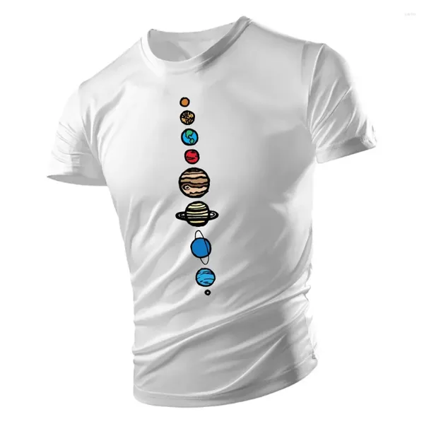 Camisetas para hombres 2023 Adulto Cuello redondo Camiseta Verano Casual Deportes Sueltos Secado rápido Manga corta Moda Nueve planetas Imprimir Tendencia juvenil