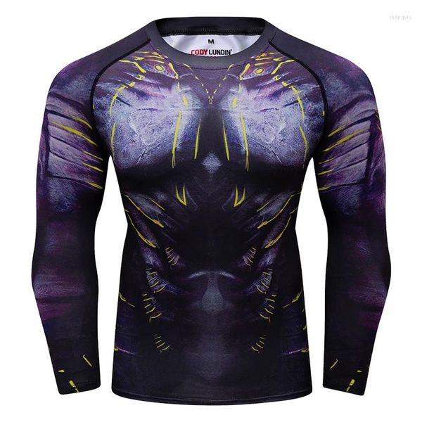 Camisetas de hombre 2023 camisetas de moda de llegada cómodas medias de compresión para hombre camisetas casuales camisa de secado rápido Fitness deportes ajustados Rashgard