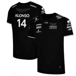 Camisetas de hombre 2023 Aston Martin F1 Colección de camisetas de hombre Sombrero de Alonso con manga corta Camiseta de moda Top Verano Ropa de niños de gran tamaño