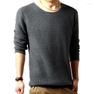 Heren t shirts 2023 herfst winter Koreaanse losse plus size casual wild eenvoudige vaste kleur ronde nek pullover mannen trui