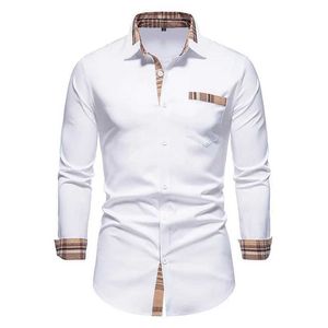 T-shirts masculins 2023 Automne / hiver Nouvelle chemise à carreaux à carreaux décontractés chemise à manches longues S2452322