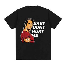 T-shirts masculins 2023 bébé ne me blesse pas mème t-shirt pour hommes vêtements coton pur confort court t-shirts t-shirts surdimensionnés décontractés Unisexe T240506