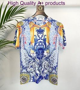Hommes t-shirts 2023 Baroque marque Floral imprimé hommes luxe Style Royal à manches courtes O cou hommes été vêtements décontractés Hip Hop hauts