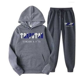 T-shirts pour hommes 2023 Marque TRAPSTAR Imprimé Sportswear Hommes 15 Couleurs Chaud Deux Pièces Ensemble Sweat À Capuche Lâche Pantalon Jogging Loisirs tendance mode 858