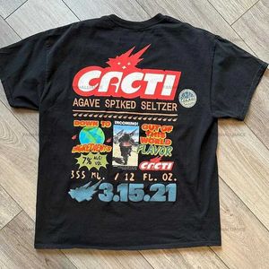 Camisetas para hombres 2023 Cacti Hip Hop T Shirt Men Mujeres Cactus Harajuku Camisetas de algodón Jack Lightntees Tops Teenage Y2K J240506