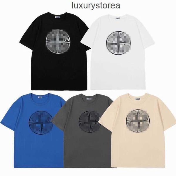 T-shirts pour hommes 2023 Classics T-shirts pour hommes Stones High Brand Islandes Col rond Chromes Manches courtes Tops T-shirts Lettre Cross Print T-shirts décontractés