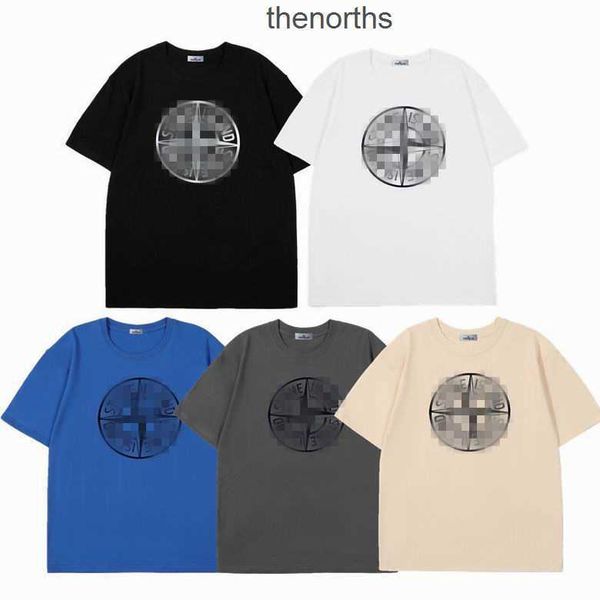 T-shirts pour hommes 2023 Classiques Hommes T-shirts Pierres de haute qualité Marque Islandes Col rond Chromes Manches courtes T-shirts Lettre Croix Imprimer T-shirts décontractés