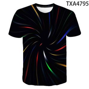 Hommes t-shirts 2023 coloré Laser 3D décontracté hommes femmes enfants mode à manches courtes garçon fille enfants imprimé T-shirts hauts t-shirt
