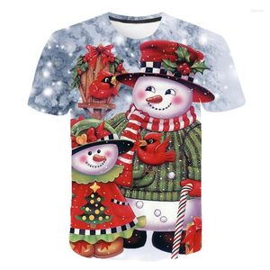 Camisetas para hombre 2023, camiseta genial para hombre, camiseta a la moda en 3d con estampado de Feliz Navidad, figura de Festival, camisetas de manga corta de verano, camisetas de talla grande