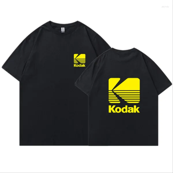 Camisetas de algodón 2023 para hombre y mujer, camiseta holgada de moda coreana con estampado de Kodak, camiseta de manga corta de gran tamaño Harajuku, camiseta Unisex