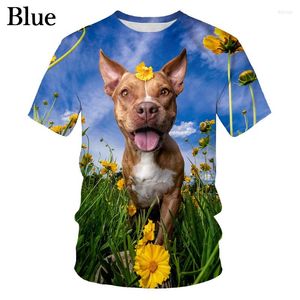 T-shirts pour hommes 2023 Couple chemise mode mignon chien de compagnie impression 3D hommes/femmes col rond T-shirt à manches courtes