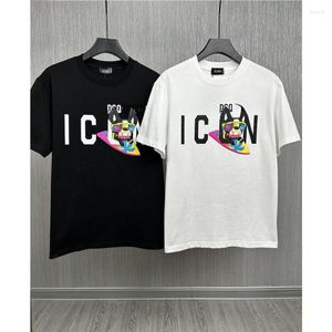 Hommes T-shirts 2023 Creative Chien Image Impression Surdimensionné Chemise Élégant Coton D'été Top Couple Outfit D2828 #