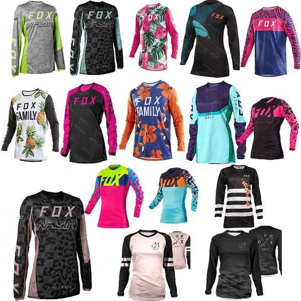 T-shirts pour hommes 2023 Cross Country Mountain Bike Jersey FEMMES Downhill Jersey Hpit Fox Mountain VTT Shirt Cross Country Jersey Ladies Sweatshirt