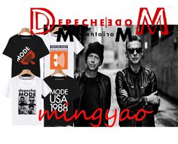 Camisetas para hombre 2023 Depeche Mode camiseta con estampado gráfico para hombres y mujeres Vintage Rock Harajuku Casual Street 90s Band