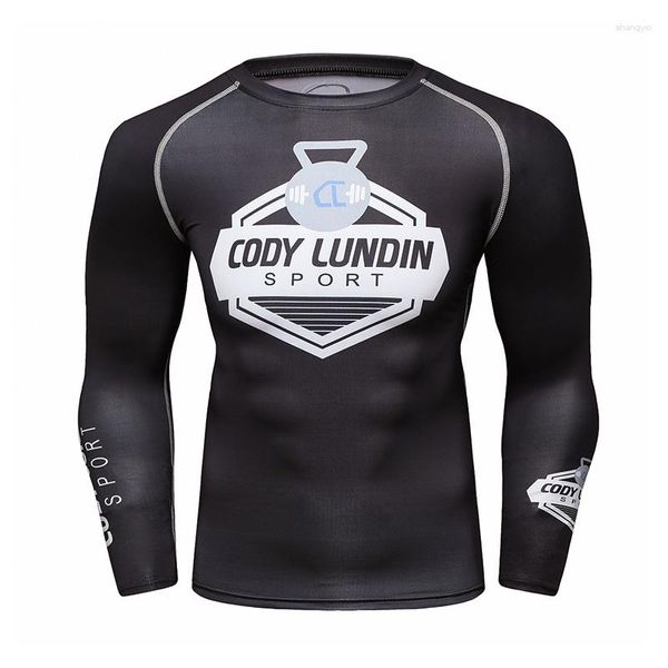 Camisetas para hombre 2023 diseño Digital sublimación impresa camiseta moda hombres corriendo Fitness Rash Guard