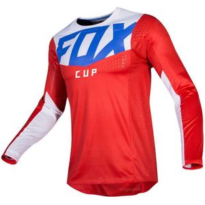 T-shirts pour hommes 2023 Jerseys de descente Fox Cup Mountain Bike VTT Chemises Offroad DH Moto Motocross Sportwear Racing Bike Vêtements de cyclisme Q66