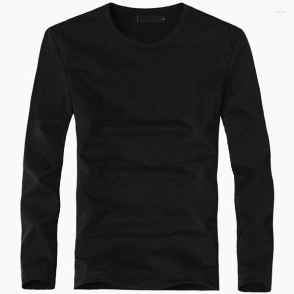 Hommes T-shirts 2023 Élastique Hommes T-Shirt Col En V À Manches Longues Hommes Chemise Pour Hommes Et Coton T-shirts Homme Vêtements T-shirt Marque T-shirts Streetwear