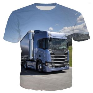 Hommes t-shirts 2023 Est impression 3D voiture camion à manches courtes hommes chemise été mode unisexe décontracté t-shirts hauts