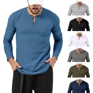 Camisetas para hombres 2023 Camiseta de manga larga con cuello redondo de otoño europeo y americano Amazon holgada informal