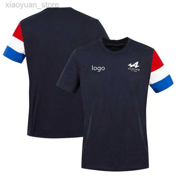 T-shirts pour hommes 2023 F1 Team Formula One t-shirt Vente pour hommes Racing Alpine Blue Sleeve Impression 3d Lâche Respirant Été Sports de plein air 3M411 3M411