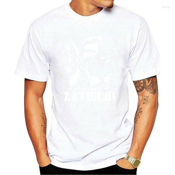 Camisetas de hombre 2023 Camiseta de algodón de moda Zatoichi The Blind Swordsman Movie Mens Black Sizes S M L XL 2XL 3XL ShirtCustomize