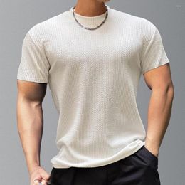 Camisetas de hombre 2023 moda hombres Summe camisetas de manga corta cuello redondo rayas sólido Casual primavera otoño camisetas Tops Streetwear M-3XL
