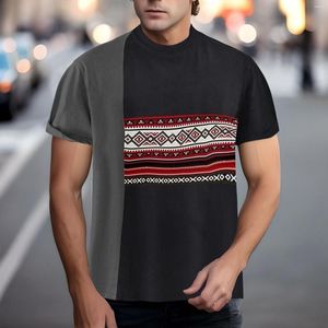 T-shirts voor heren 2023 Mode Patroon Straat Casual Ronde hals Shirt met korte mouwen Compressie Heren Heren Large