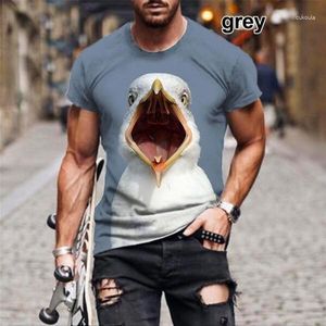 Mannen T-shirts 2023 Mode Meeuw Patroon 3D Afdrukken Mannen Shirt Casual Vogel T-shirt Grappig Cool