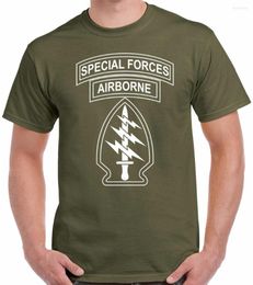 T-shirts pour hommes 2023 T-shirt imprimé à manches courtes pour hommes Forces spéciales Green Beret Patchs SF Shirt Manufacturers