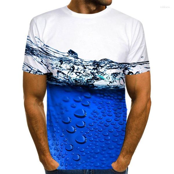 Mannen T-shirts 2023 Mode Water Shirt Mannen Grappige Bubble 3d-Shirt Gedrukt Unisex Casual Tops Harajuku korte Mouw T-shirts