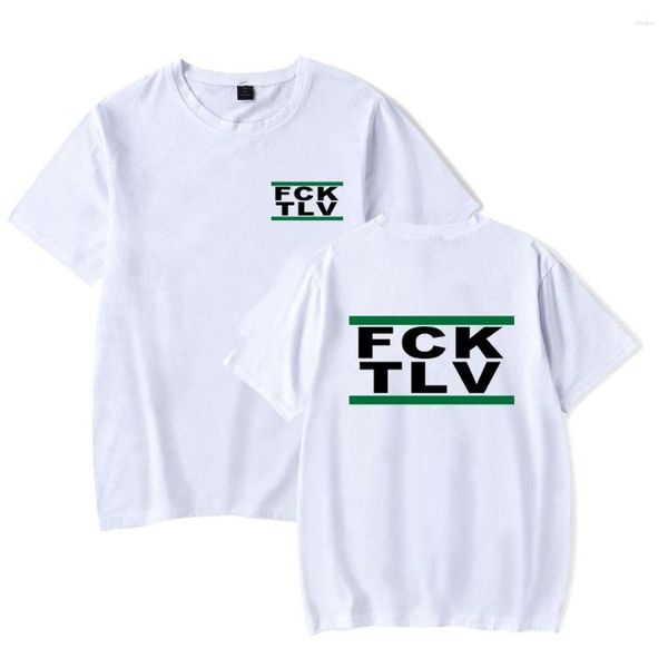 Camisetas para hombre 2023 FCK TLV, camisetas con estampado 2D para hombre/mujer, camiseta de moda, ropa de calle para niños/niñas, ropa de otoño para niños, ropa