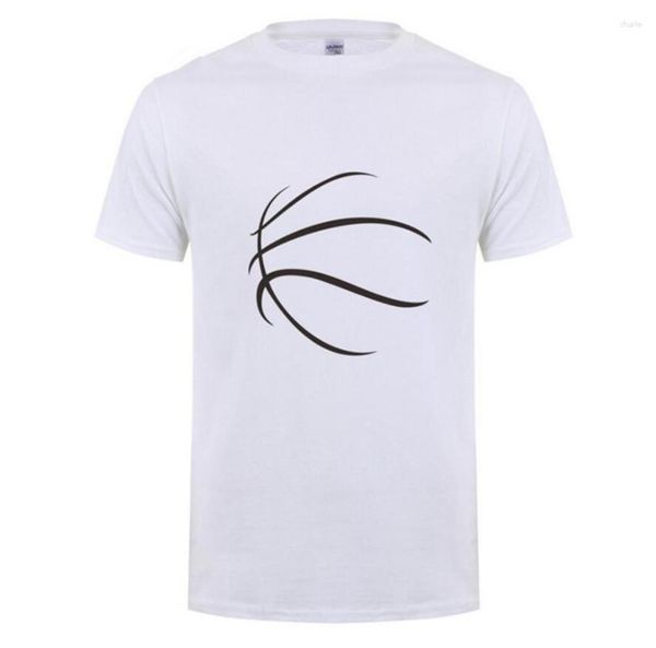 T-shirts pour hommes 2023 Design amusant basket-ball imprimé T-shirt motif visuel pauvre sport de rue décontracté pur coton haut ample