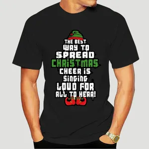 Mannen T-shirts 2023 Grappige Elf Kerst Shirt De Manier Te Verspreiden Cheer Mode T-shirt Mannen T-shirt 5607A